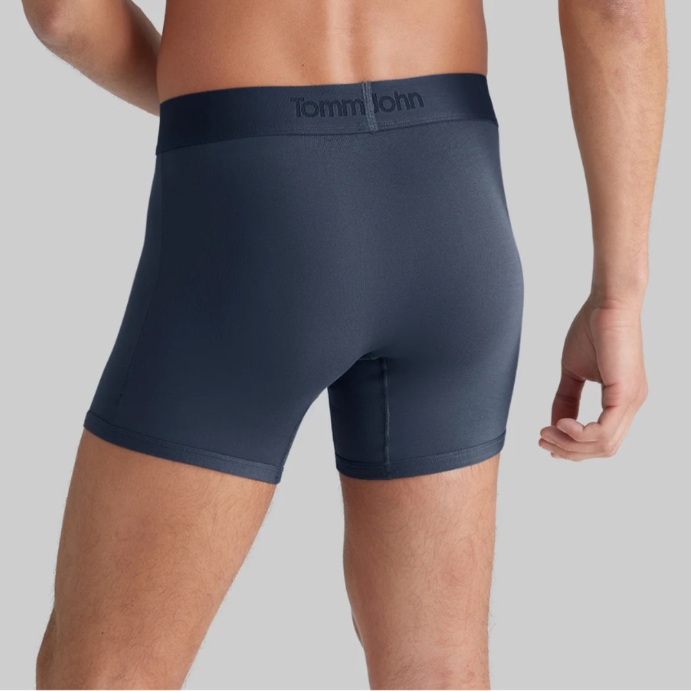 3 Pack Tommy John second skin Boxer Briefs in Black, Dress Blues and Turbulence - Picture 3 of 7